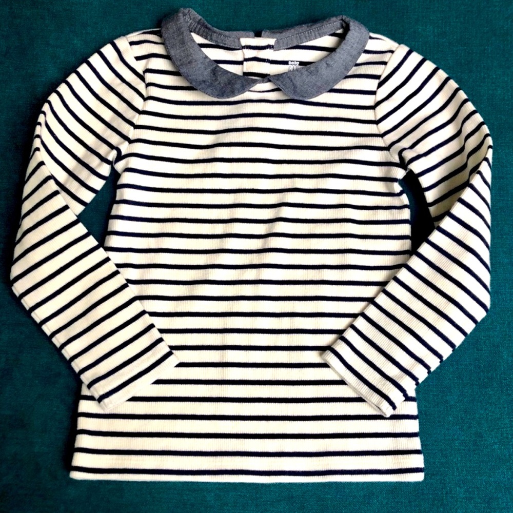 GAP Kids Striped Top with Peter Pan collar